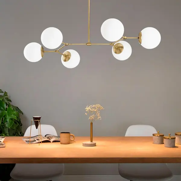 Lustra Ravelight, Galben - Alb, 100x58x48 cm
