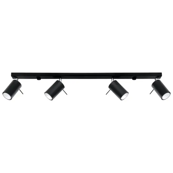 Lustra Ring Negru 80x6x16 cm