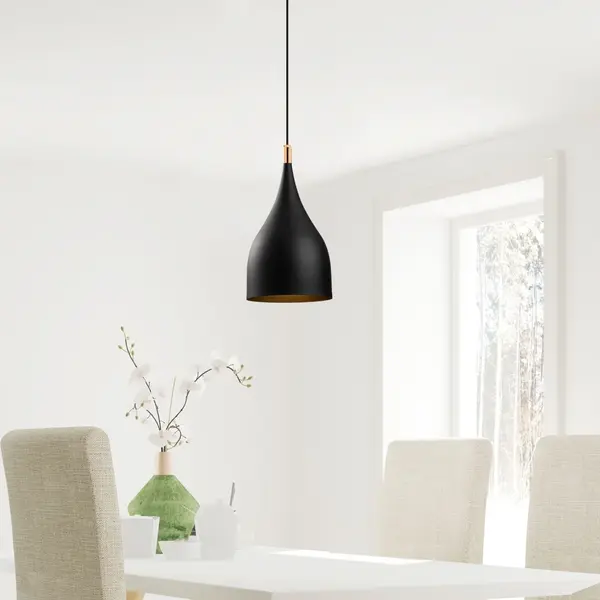 Lustra Saglam Negru 25x25x137 cm