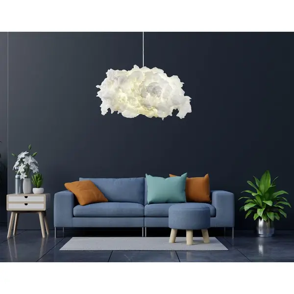 Lustra Serenity Chandelier-1, Alb, 60x45x80 cm