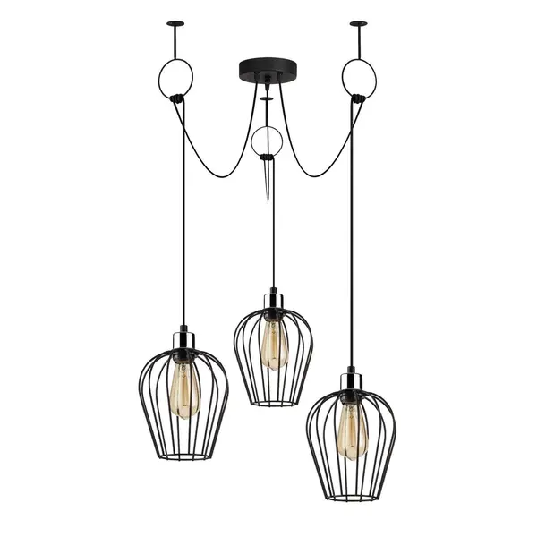 Lustra Sivir 86, Negru, 100x100x130 cm
