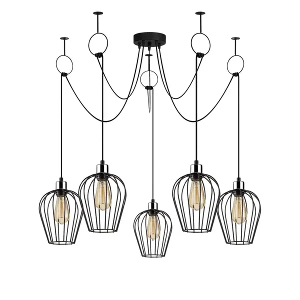 Lustra Sivir 91, Negru, 180x120x130 cm