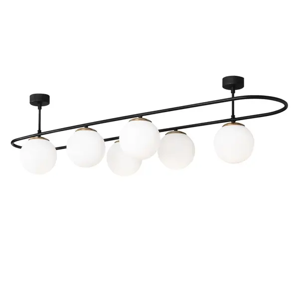 Lustra Sparklight, Negru, 124x40x33 cm