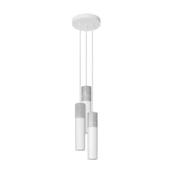 Lustra suspendata Borgio Alb 20x20x110 cm