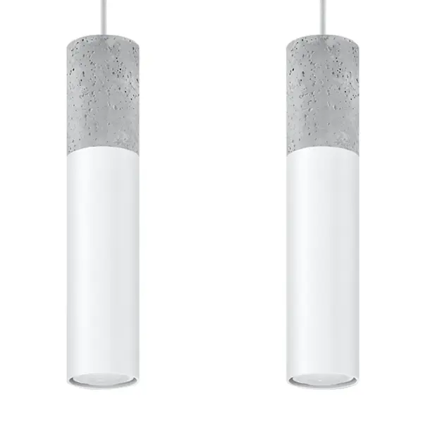 Lustra suspendata Borgio Alb 30x6x90 cm