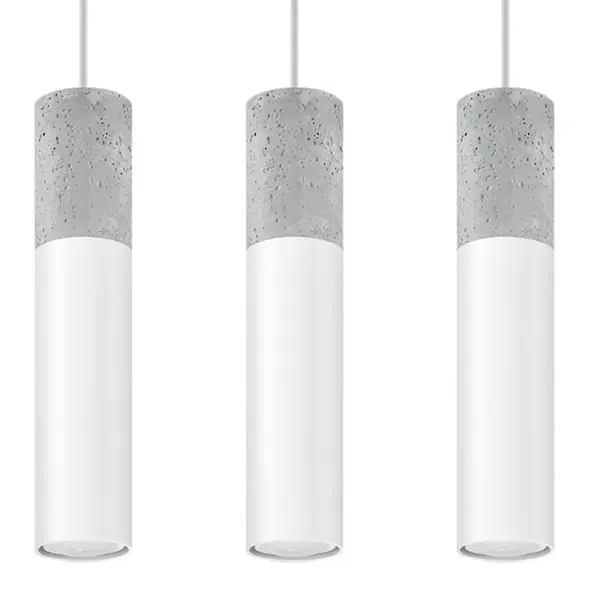 Lustra suspendata Borgio Alb 45x6x90 cm