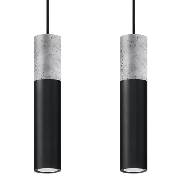 Lustra suspendata Borgio Negru 30x6x90 cm
