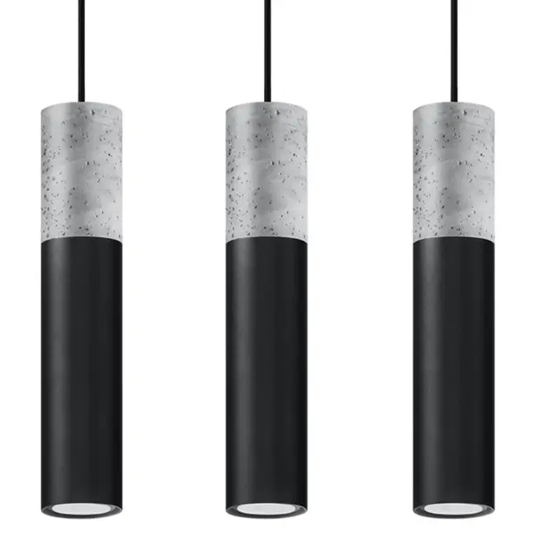 Lustra suspendata Borgio Negru 45x6x90 cm
