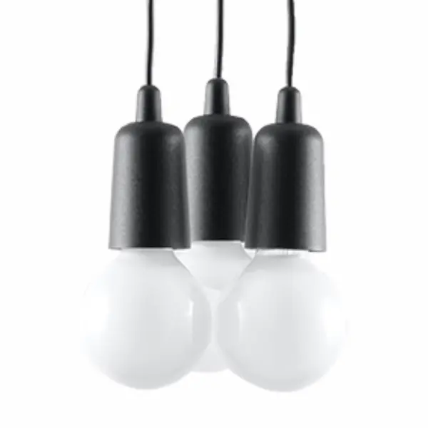 Lustra suspendata Diego Negru 15x15x90 cm