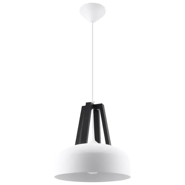 Lustra suspendata E27 Casco V1 Alb 30x30x85 cm