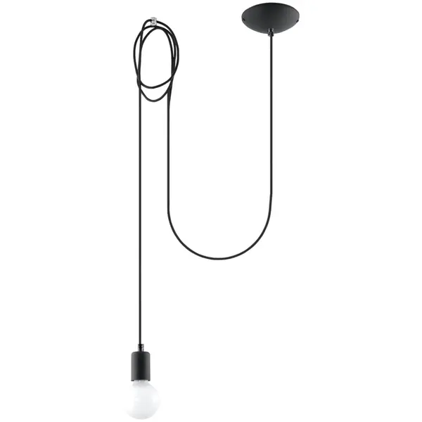 Lustra suspendata Edison Negru 300x150x150 cm