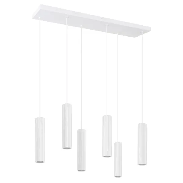 Lustra suspendata LED Ivar 6L Alb 3000K 80x20x200 cm