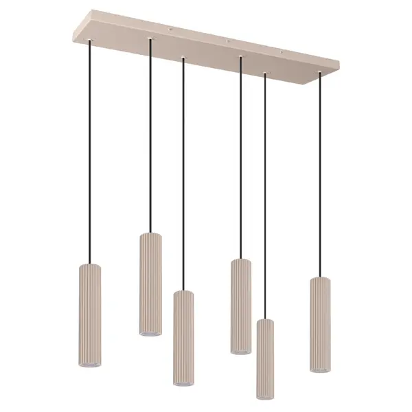 Lustra suspendata LED Ivar 6L Taupe 3000K 80x20x200 cm