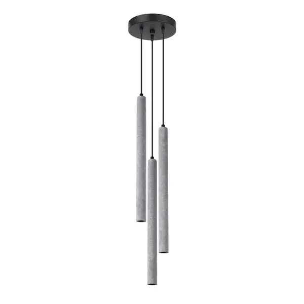 Lustra suspendata Pastelo din beton Gri 19.5x19.5x117 cm