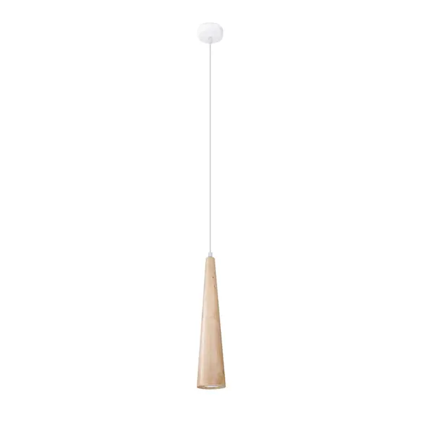 Lustra suspendata Sula din lemn, Natural 8x8x120 cm