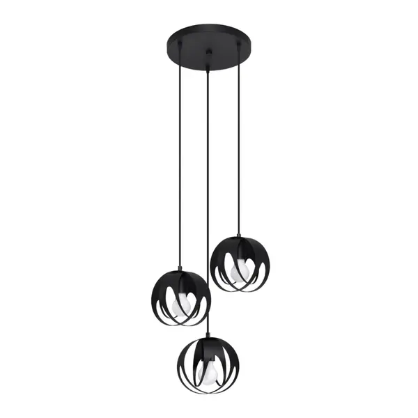 Lustra suspendata Tulos Negru 30x30x117 cm