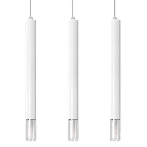 Lustra suspendata Wezyr Alb 45x6x120 cm