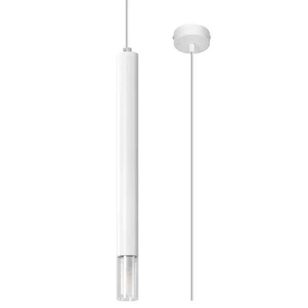 Lustra suspendata Wezyr Alb 8x8x120 cm