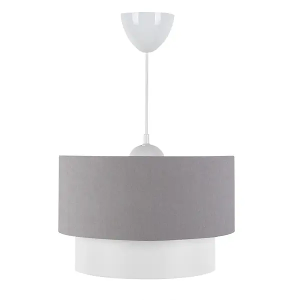 Lustra tavan PWL-1087, alb-Gri, D30x20 cm