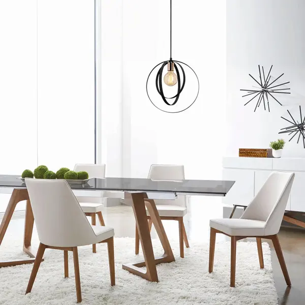 Lustra Vaveyla Chandelier, Negru, 35x35x131 cm