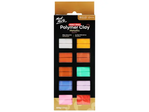 Lut polimeric metalizat Mont Marte, set 100 grame, 10 culori