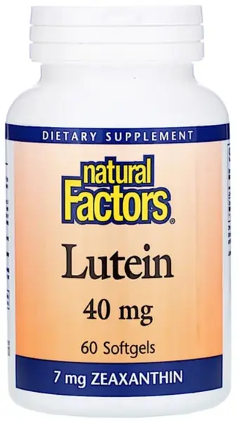 Lutein 40 mg, 60 capsule gelatinoase moi, Natural Factors