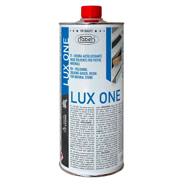 LUX ONE, 1L, Faber - rasina autolucioasa pe baza de solvent pentru marmura, granit, travertin si piatra naturala