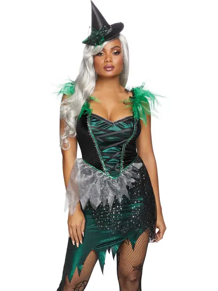 M/L - Costum de vrajitoare 86816 Verde