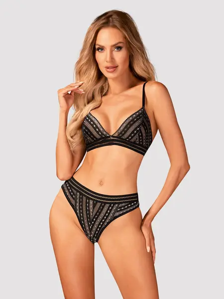 M/L - Set compus din sutien si chilot brazilian Natilya Negru