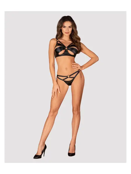 M/L - Set compus din sutien si chilot tanga Set Armares Negru