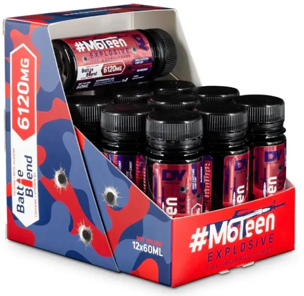 M6Teen Explosive, piersică, 12 shoturi х 60 ml, Dorian Yates Nutrition
