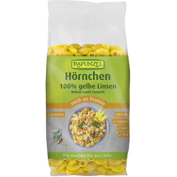 Macaroane din linte galbena fara gluten, eco - 300 g