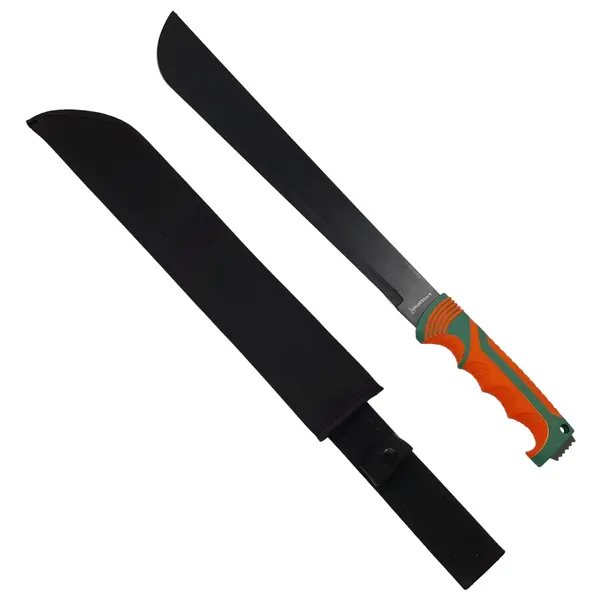 Maceta de vanatoare DEPOX , Latin Pride, 53 cm, otel inoxidabil, neagra, teaca inclusa