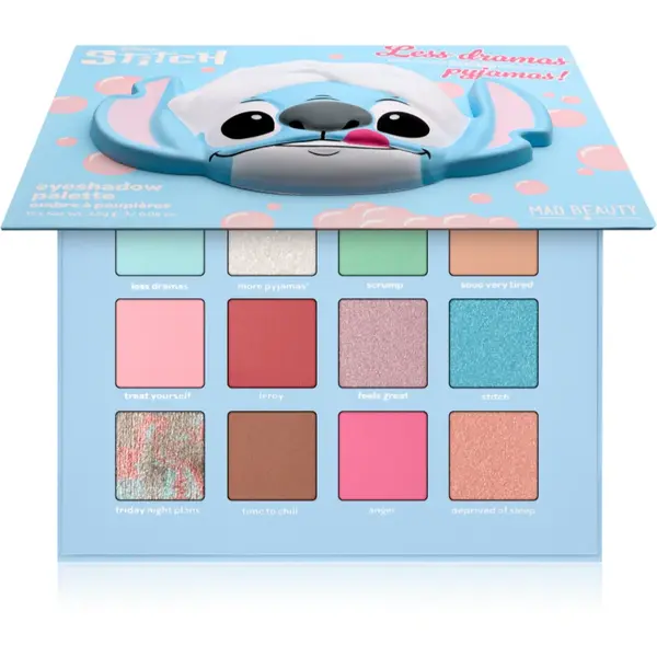 Mad Beauty Disney Stitch Pamper paletă cu farduri de ochi 12x2.5 g