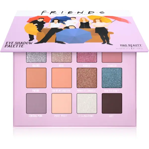 Mad Beauty Friends paletă cu farduri de ochi 12x2.5 g