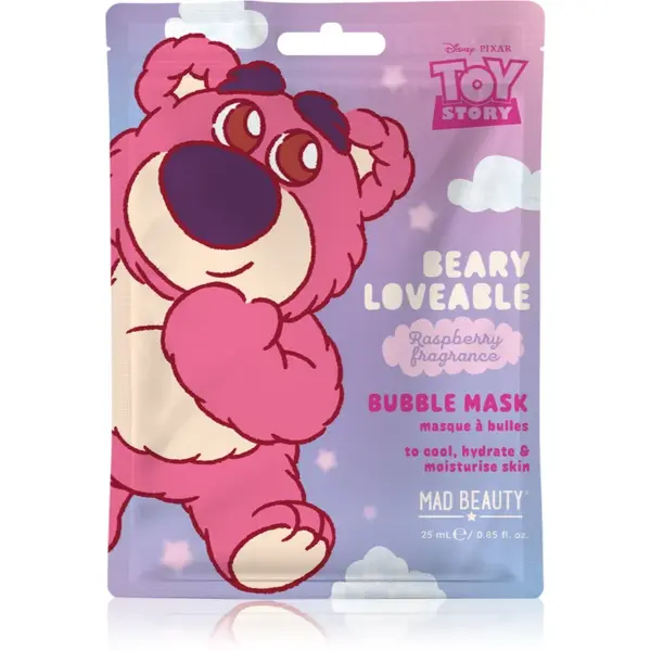 Mad Beauty Toy Story masca-spuma pentru fata cu efect racoritor parfum Raspberry 25 ml