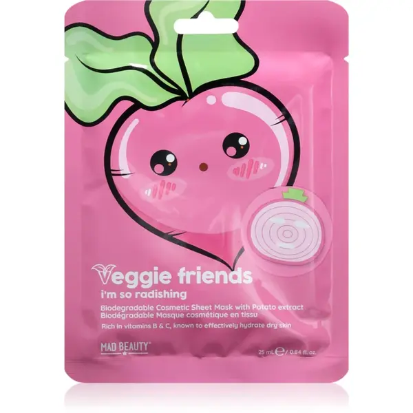Mad Beauty Veggie Friends Radish masca pentru celule cu efect de hidratare 25 ml