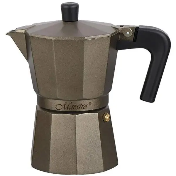 Maestro Espressor de aragaz pentru 3 cesti, Maestro, Aluminiu, Afisaj incorporat, 150 ml