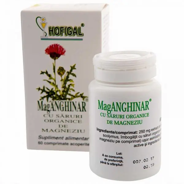 MagAnghinar cu saruri organice de magneziu, 60 comprimate