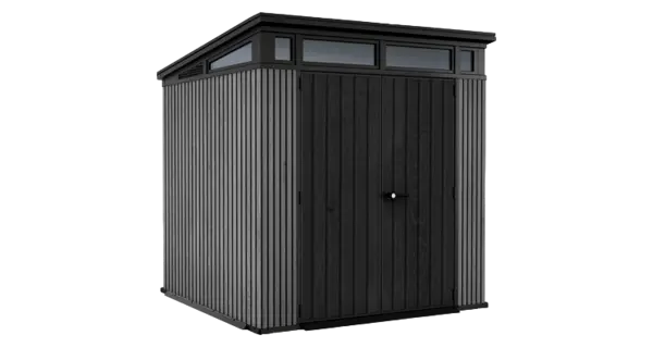 Magazie de grădină din plastic Keter Signature Penthouse, 7x7, 216 x 216, Gri Venetian, cod 259816