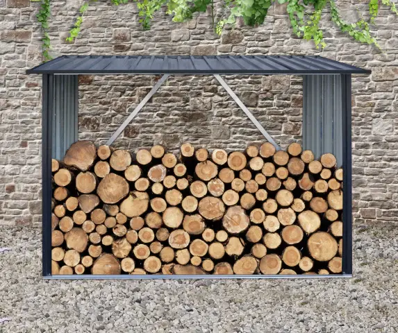 Magazie depozitare lemne WSA1 - 1,6m³ - 89 x 163 x 154 cm antracit - Default Title