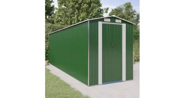 Magazie gradina de gradina, verde, 192x606x223 cm, otel zincat