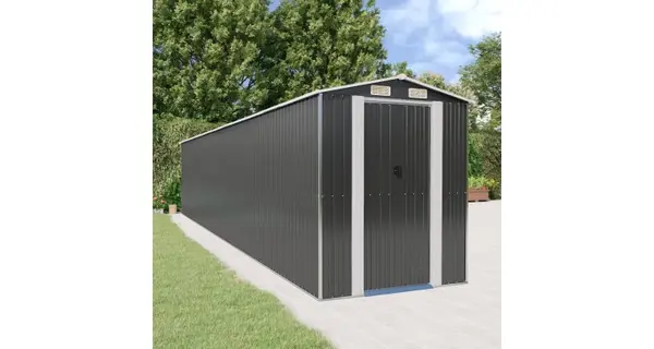Magazie metalica de gradina, antracit, 192x1021x223 cm, otel galvanizat