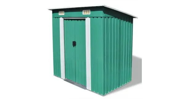 Magazie metalica de gradina verde