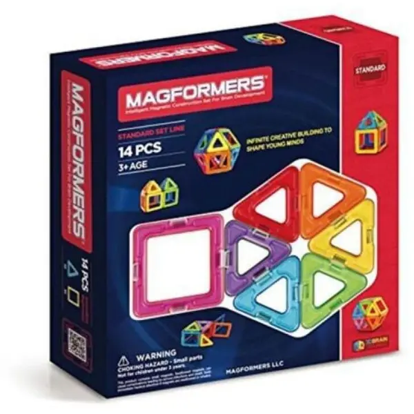 Magformers Blocuri de constructie Magformers, Puzzle Magnetic, 14 piese