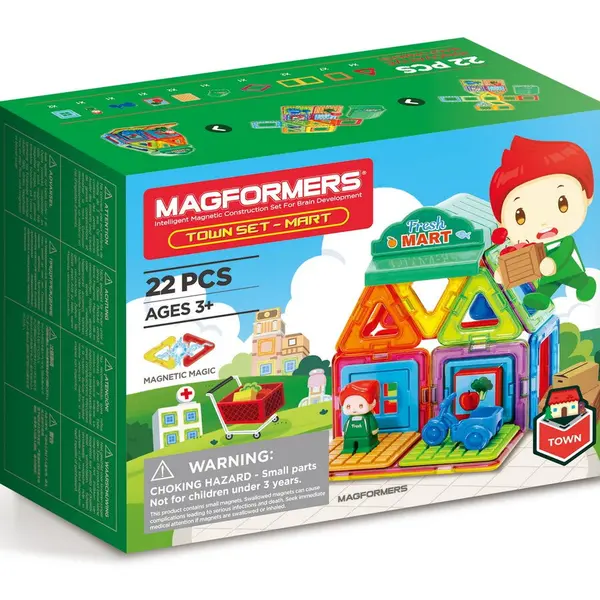 Magformers Set de constructie, Magformers, Supermarket, 22 de piese
