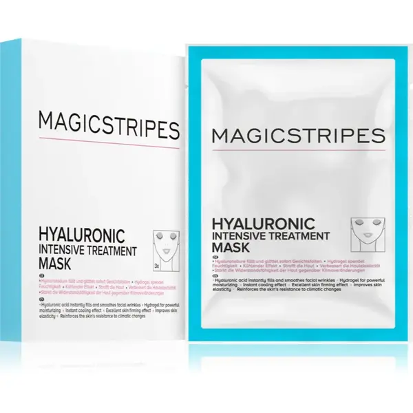 MAGICSTRIPES Hyaluronic Intensive Treatment Mask mască intensă cu hidrogel cu acid hialuronic 3 buc