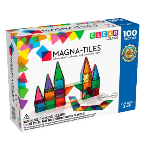 Magna-Tiles Clear Colors set magnetic (100 piese)