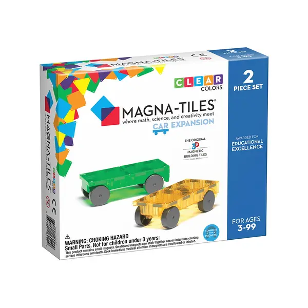 Magna-Tiles Extensie 2 masinute magnetice multicolor