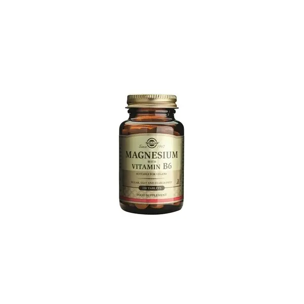 Magnesium+B6 100tb (Magneziu cu vitamina B6) SOLGAR